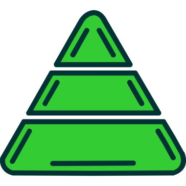 Piramit. Web simgesi basit illüstrasyon