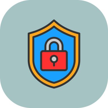 Kilit simgesinin vektör illüstrasyonu