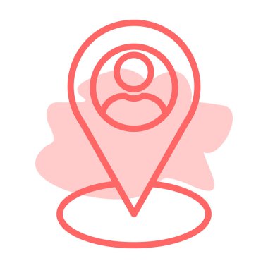 harita pin simgesi, düz vektör tasarımı.