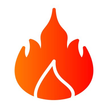 ateş vektör simgesi beyaz arkaplanda izole edildi