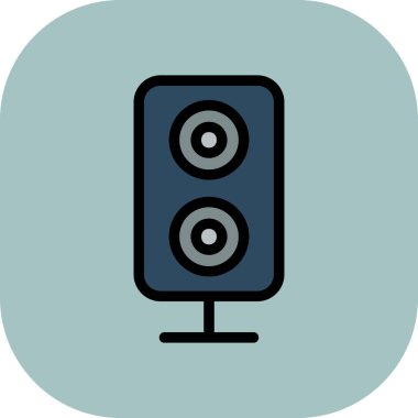 Konuşmacı. Web simgesi basit illüstrasyon