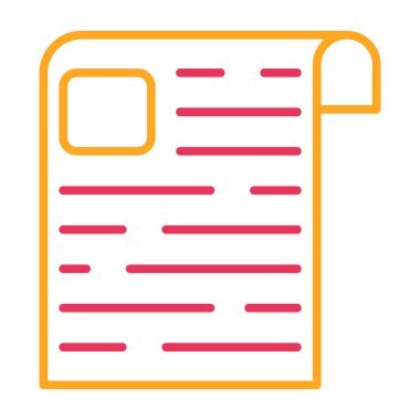 kağıt simgesi vektör illüstrasyonu