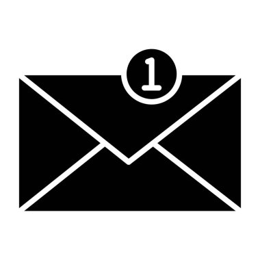 Zarf simgesi. posta sembolü ve harf ileti teması. Yalnız tasarım. vektör illüstrasyonu