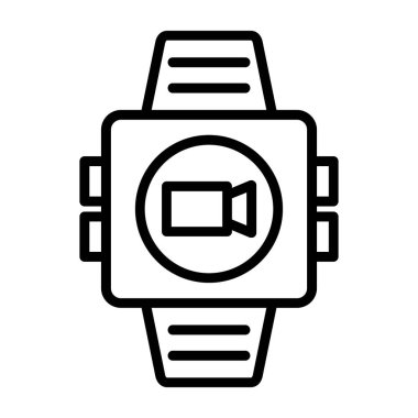 vektör ince çizgi simgesini izle