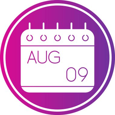 9 Ağustos takvim simgesi