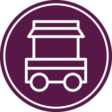 Kamyon simgesinin vektör illüstrasyonu