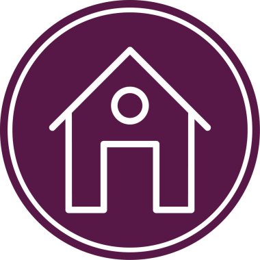 Ev. Web simgesi basit illüstrasyon