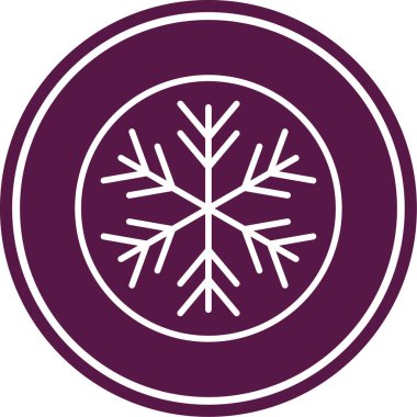 Kar tanesi. Web simgesi basit illüstrasyon