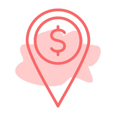 Harita konumu simgesi doldurulmuş - taslak biçimi