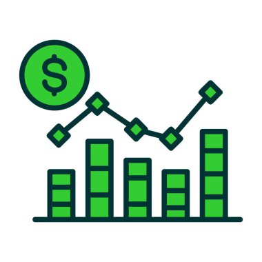 Dolar işaretinin vektör illüstrasyonu