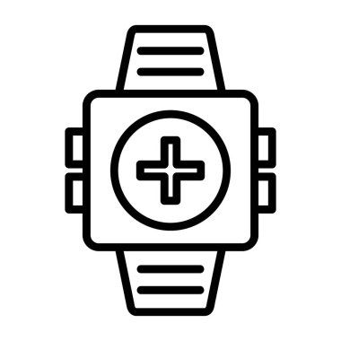 tıbbi ve sağlık çizgisi vektör simgesi.