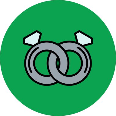 Bir halka simgesinin vektör illüstrasyonu