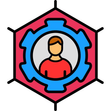 Adamım. Web simgesi basit illüstrasyon