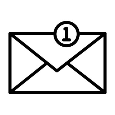 e-posta mektup simgesi, vektör çizim