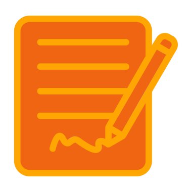 kalem vektör illüstrasyonlu belge.