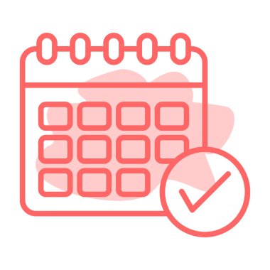 Takvim simgesi vektör illüstrasyonu