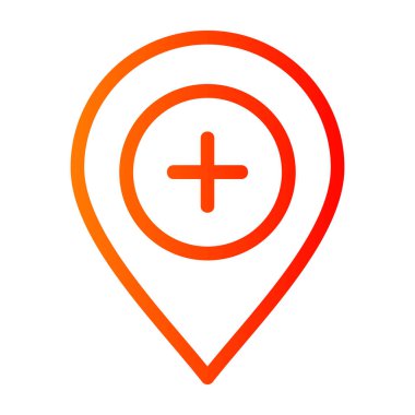 Güzergah simgesi, konum konsepti, vektör, beyaz arkaplan üzerinde izole