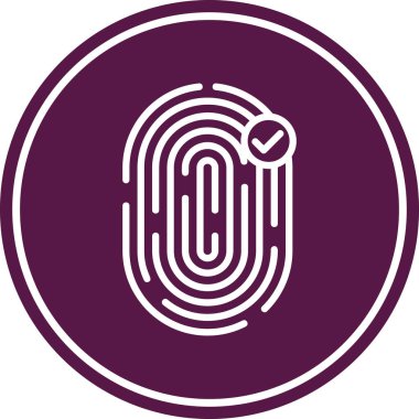 Parmak izi. Web simgesi basit illüstrasyon