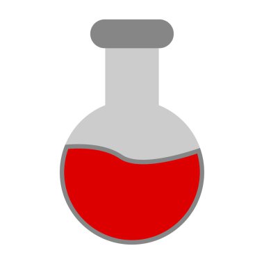 Laboratuvar test tüpü simgesi. Vektör çizim