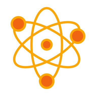 atom düzlüğü simgesi, vektör illüstrasyonu