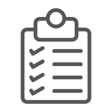 Kontrol listesi vektör simgesi. Basit vektör illüstrasyonu. kişisel kontrol listesi sembolü.