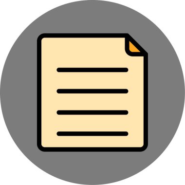 Belge. Web simgesi basit illüstrasyon