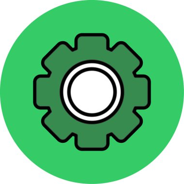 dişli simgesi vektör illüstrasyonu