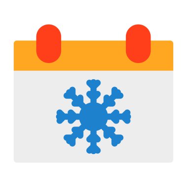 Kar Tanesi vektörü düz simgesi