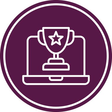 Trophy web simgesi basit vektör illüstrasyonu
