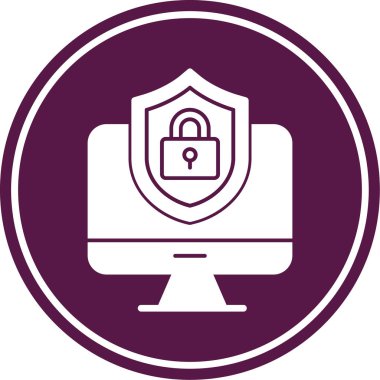 dizüstü bilgisayar ile asma kilit vektör çizim tasarım