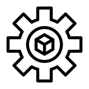 Dişli Ayarları Simge Vektör Çizimi