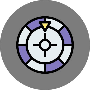 Bir pusula simgesinin vektör illüstrasyonu