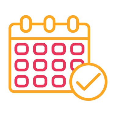 Takvim simgesi vektör illüstrasyonu