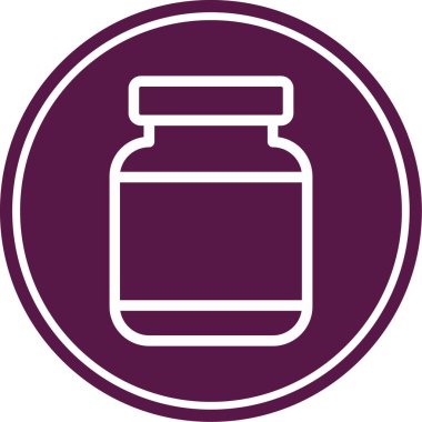 Bir şişe simgesinin vektör illüstrasyonu