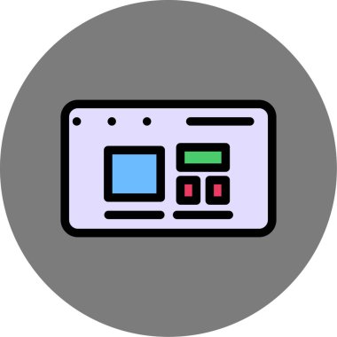 Kart. Web simgesi vektör illüstrasyonu