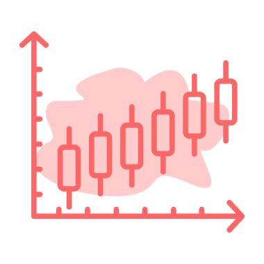 işletme büyüme grafiği simgesi düz stil, grafik