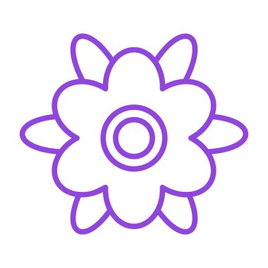 Çiçek simgesinin vektör illüstrasyonu