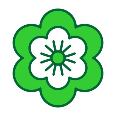 çiçek simgesi vektör illüstrasyonu