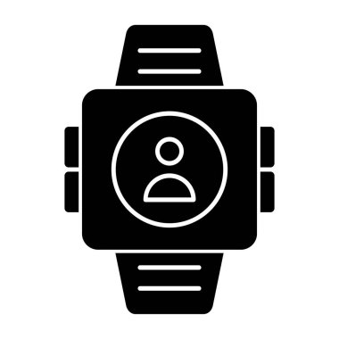 vektör glyph düz simgesini izle