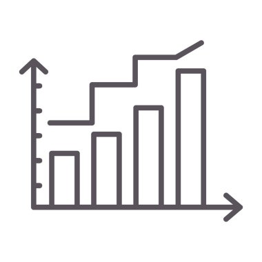 iş grafiği simgesi satır biçimi, vektör