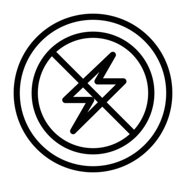 güç vektörü ince çizgi simgesi