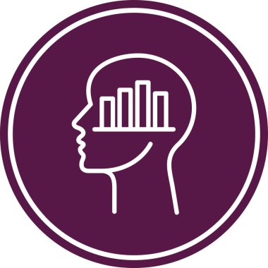 Bir beyin simgesinin vektör çizimi