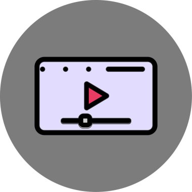 video simgesi vektör illüstrasyonu