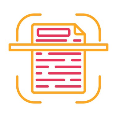 Belge. Web simgesi basit illüstrasyon