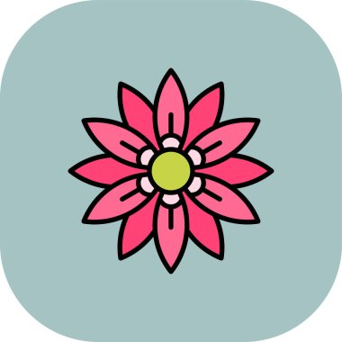 çiçek simgesi vektör illüstrasyonu