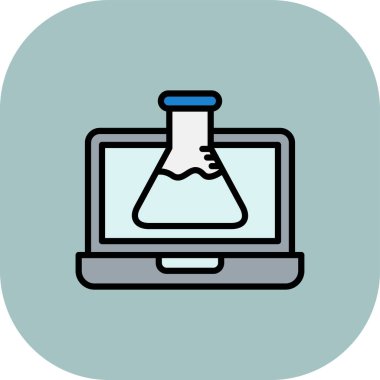 bilim vektörü renk çizgisi simgesi