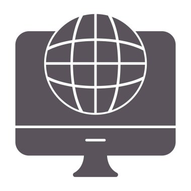 Dizüstü bilgisayar simgesi vektör çizimi