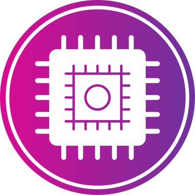 İşlemci. Web simgesi basit illüstrasyon