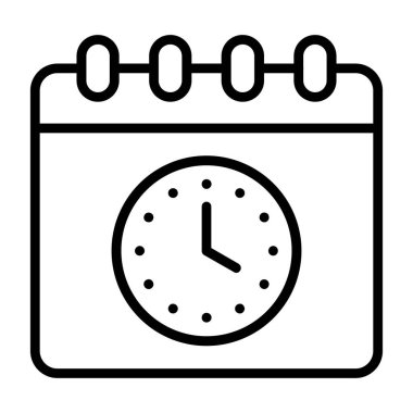 Beyaz arkaplanda saat simgesi izole edildi