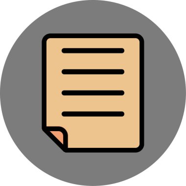 Belge. Web simgesi basit illüstrasyon